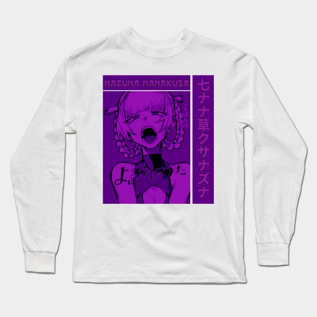 nazuna nanakusa call of the night anime Purple Design Long Sleeve T-Shirt by eyoubree